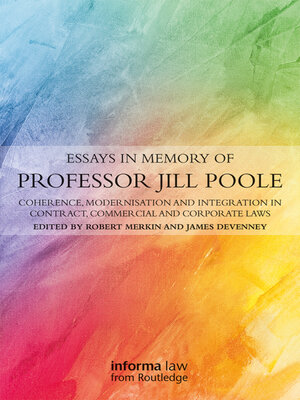 cover image of Essays in Memory of Professor Jill Poole